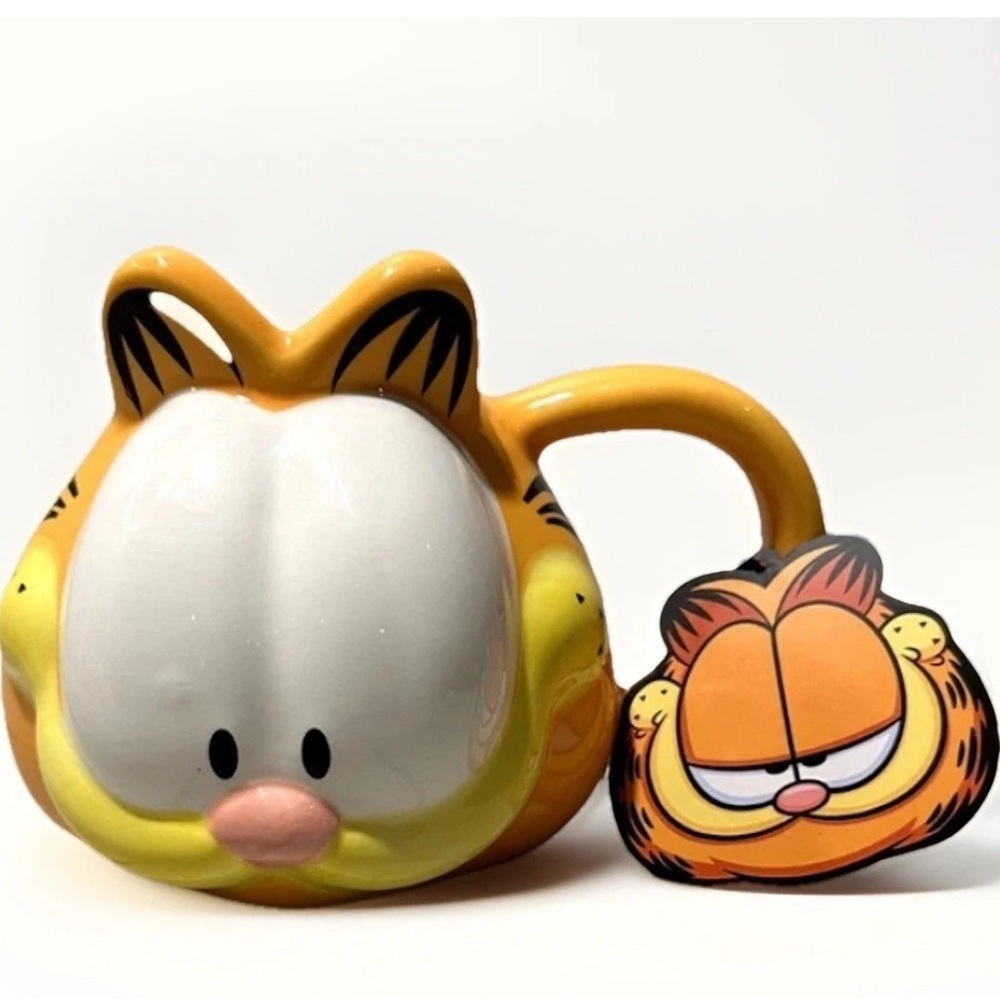 Nickelodeon Garfield Face Head Figural Large 19oz Ceramic Mug Cup